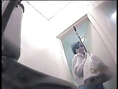 6 movies - Observer captures women relieving themselves in a warehouse restroom Part 1