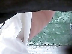 6 movies - Swimsuit-wearing women captured peeing in a coastal toilet Part 2