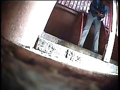 6 movies - Alluring older ladies captured peeing in a park’s toilet Part 2