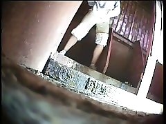 6 movies - Fascinated spectator records gals in a shared female bathroom Part 3