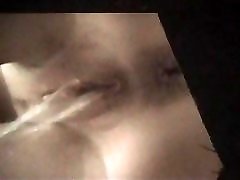 6 movies - Gal in a striped beachwear recorded taking a leak in a private bathroom Part 3