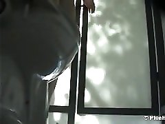 9 movies - Observer films an unsuspecting bikini-clad young gentleman relieving herself Part 1