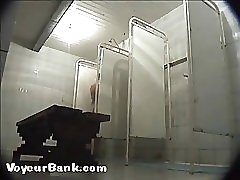 12 movies - Hot blonde takes shower without taking panties off Part 1